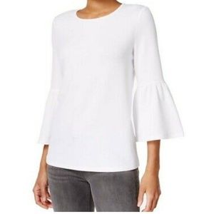 ❤ Kensie White 3/4 bell sleeved blouse